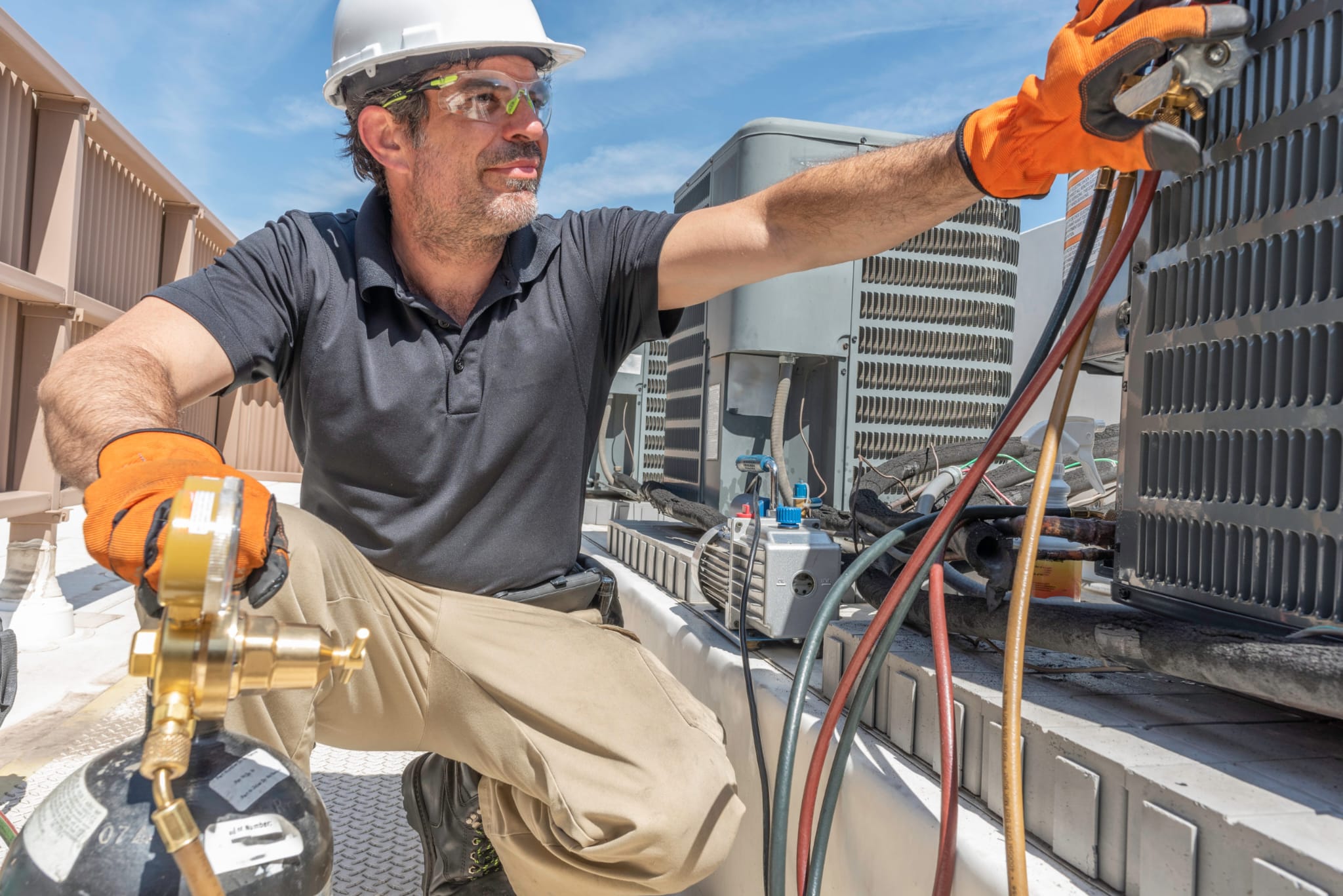 Central AC unit installation